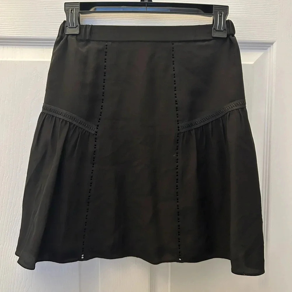 The Kooples Perforated Leather Skirt sz 0